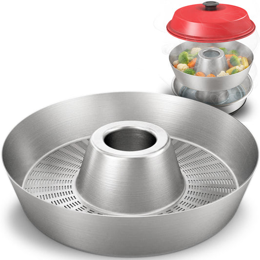 JETZT VORBESTELLBAR: CAMPIFORM® Dampfgareinsatz für Omnia Camping Backofen | Patent angemeldete Innovation | Edelstahl Dampfgar-Einsatz | Schonendes Dampfgaren | Zubehör