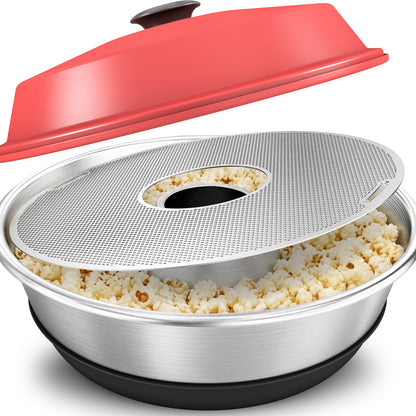 Popcorn Einsatz für Omnia Campingbackofen – Popcorn Stopper aus Edelstahl, perfektes Popcorn ohne Verbrennen, optimale Luftzirkulation