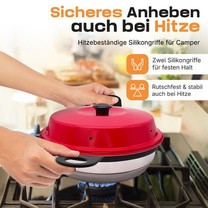 Silikon Haltegriff  kompatibel mit Omnia, Enders Vamo, Crivit - Griff, Griffe - für Camping Backofen – Zubehör - hitzebeständig & spülmaschinenfest