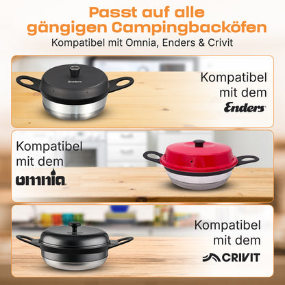 Silikon Haltegriff  kompatibel mit Omnia, Enders Vamo, Crivit - Griff, Griffe - für Camping Backofen – Zubehör - hitzebeständig & spülmaschinenfest