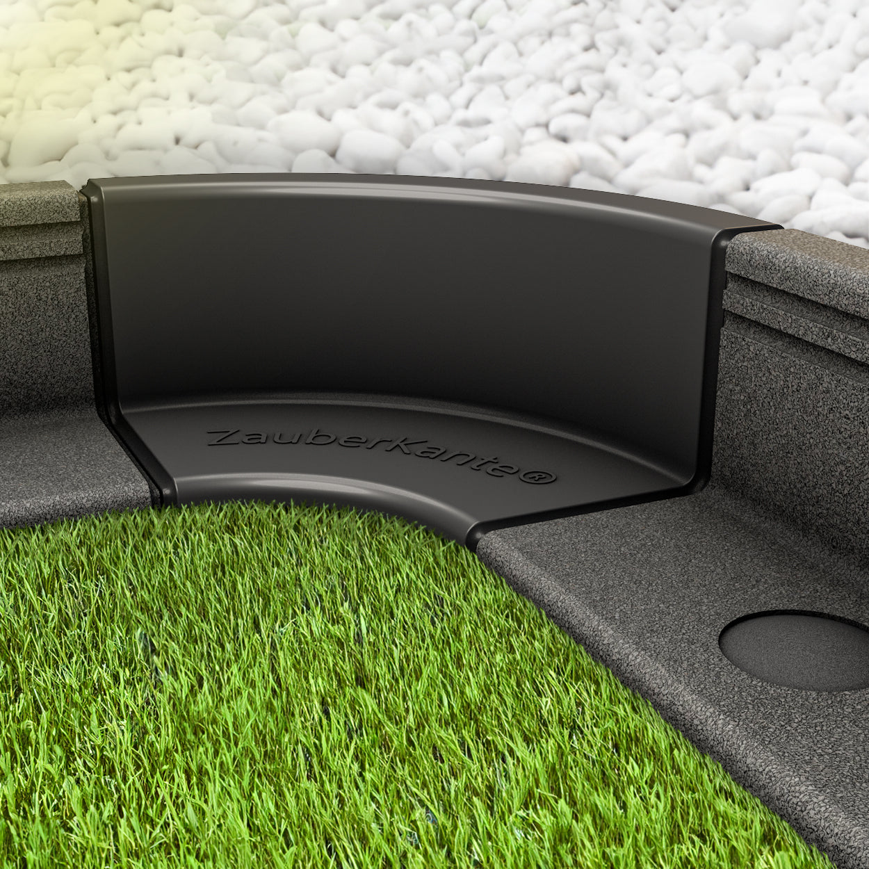 ZauberKante® - Flexible Rasenkante aus hochwertigem Gummi | Perfekte Beetumrandung, Beeteinfassung & Mähkante | biegsam für einfache Anpassung