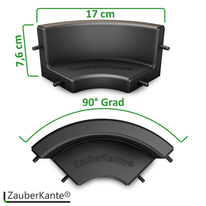 ZauberKante® - Flexible Rasenkante aus hochwertigem Gummi | Perfekte Beetumrandung, Beeteinfassung & Mähkante | biegsam für einfache Anpassung