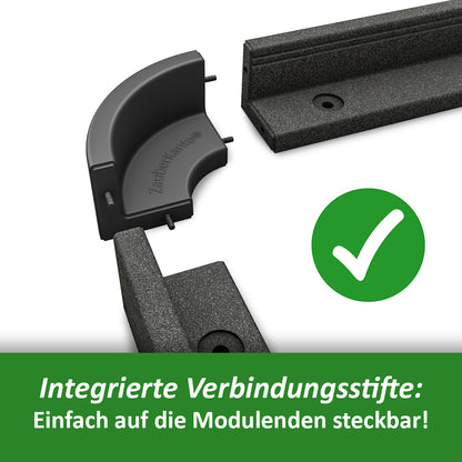 ZauberKante® - Flexible Rasenkante aus hochwertigem Gummi | Perfekte Beetumrandung, Beeteinfassung & Mähkante | biegsam für einfache Anpassung